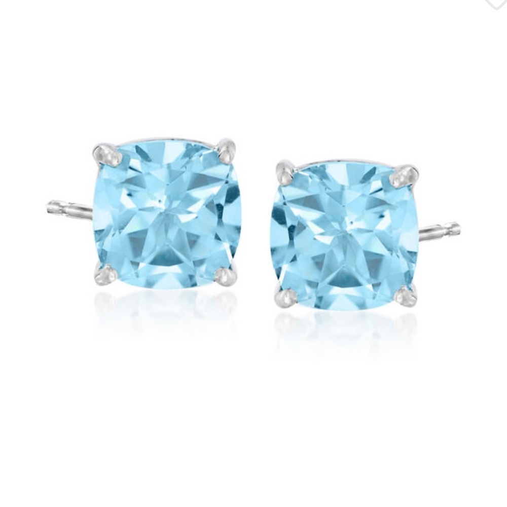 Ross Simmons Blue Topaz Stud Earrings